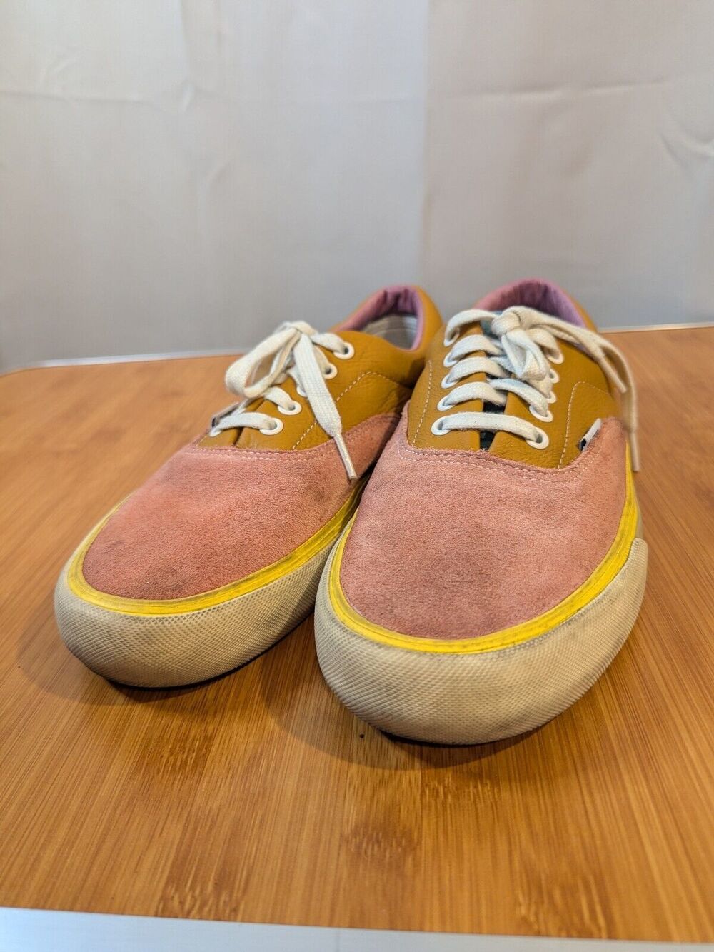 Size 10.5 - VANS Rose Orange Skate Sneaker Mens Suede Colorblock (V11)